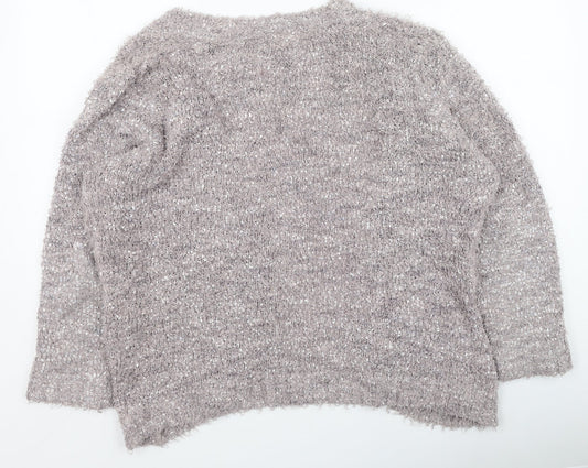 Womens UK Size L Bm Collection Brown Cardigan Jumper