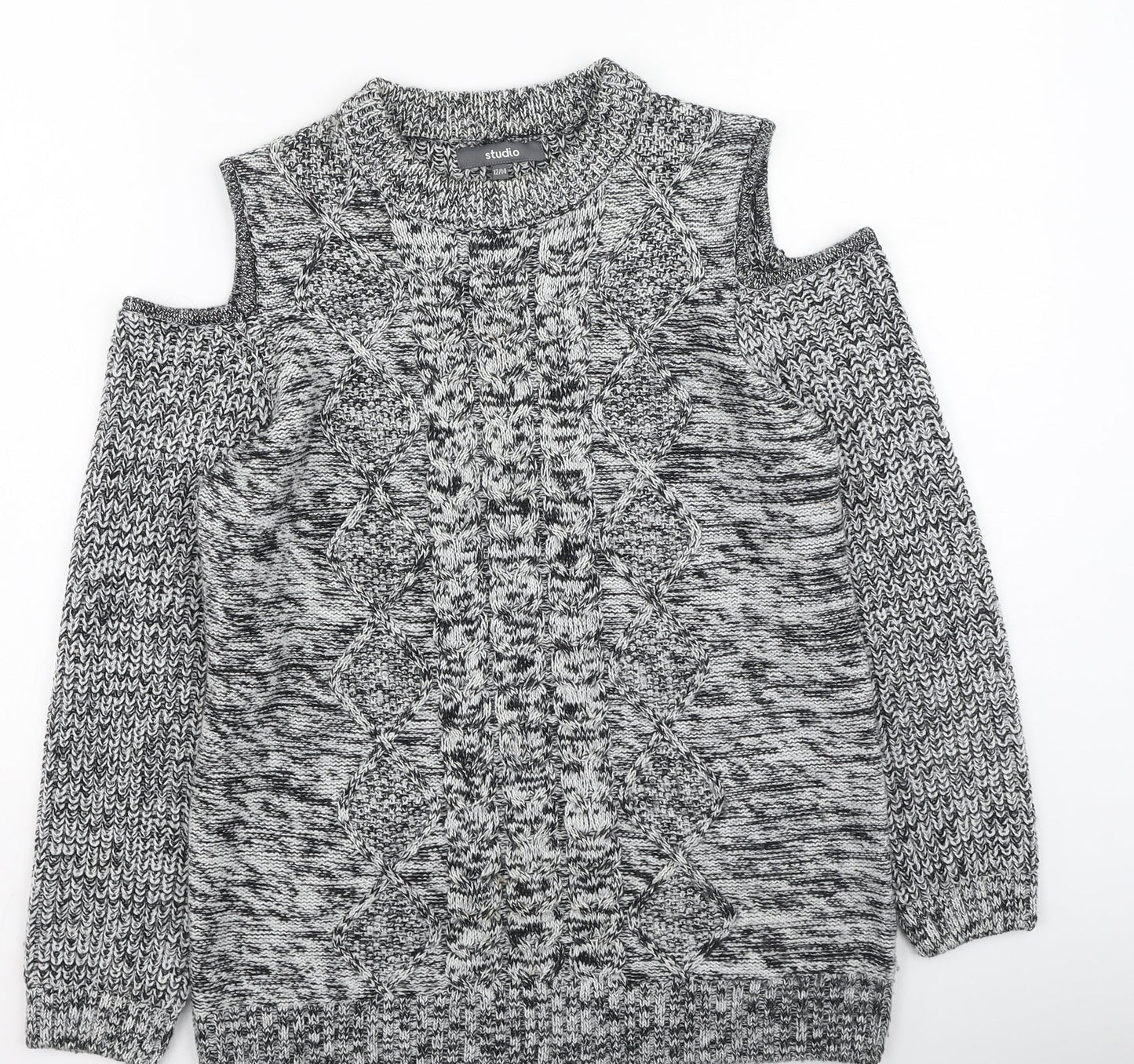 Womens UK Size 12 Studio Grey Pullover Jumper