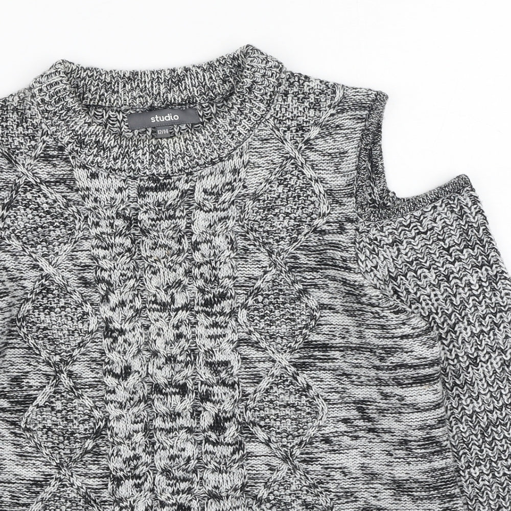 Womens UK Size 12 Studio Grey Pullover Jumper