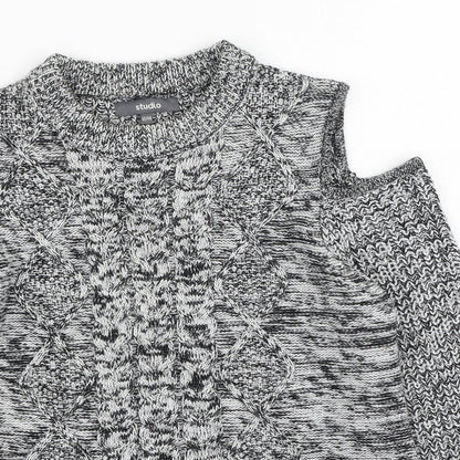 Womens UK Size 12 Studio Grey Pullover Jumper