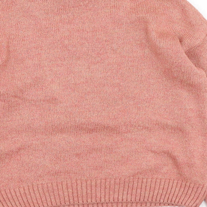George  Womens Pink Round Neck  Acrylic Pullover Jumper Size S