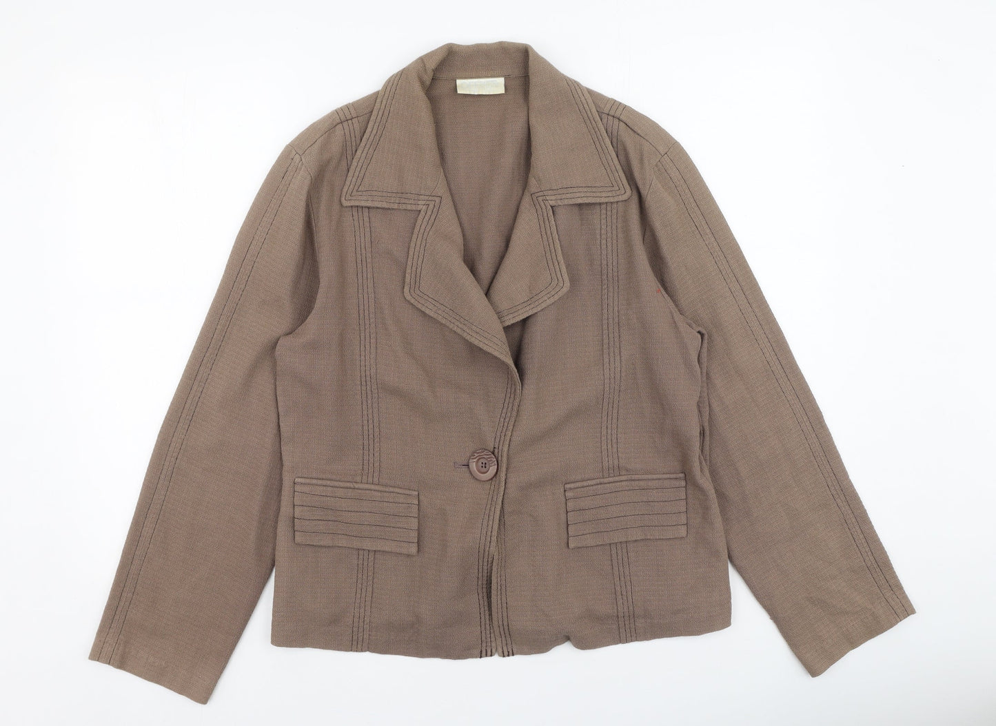 Womens UK Size 14 Off Shoot Brown Jacket