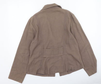 Womens UK Size 14 Off Shoot Brown Jacket