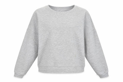 Select Womens Grey  Viscose Pullover Sweatshirt Size L