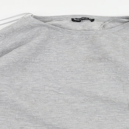 Select Womens Grey  Viscose Pullover Sweatshirt Size L