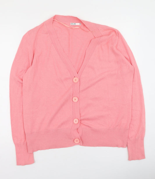 Womens UK Size XL EA Pink Cardigan Jumper
