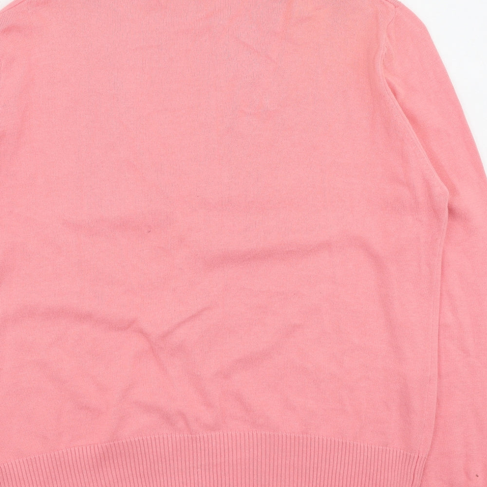 Womens UK Size XL EA Pink Cardigan Jumper