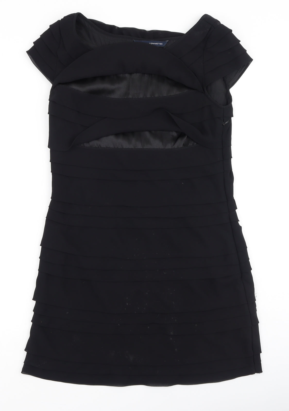 French Connection Womens Black  Polyester Bodycon  Size 8  Round Neck