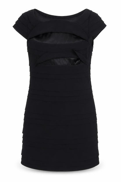 French Connection Womens Black  Polyester Bodycon  Size 8  Round Neck