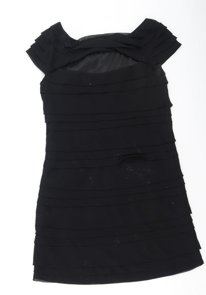 French Connection Womens Black  Polyester Bodycon  Size 8  Round Neck