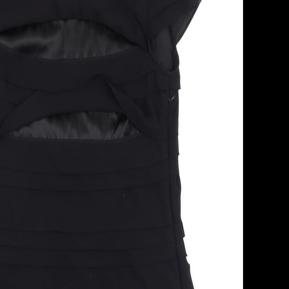 French Connection Womens Black  Polyester Bodycon  Size 8  Round Neck