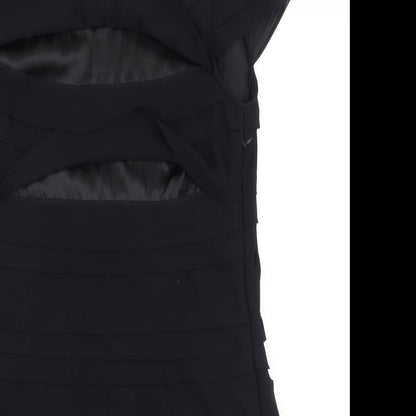French Connection Womens Black  Polyester Bodycon  Size 8  Round Neck