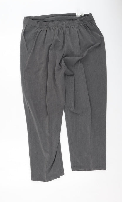 Womens UK Size 20 Preworn Regular Fit  Grey Trousers