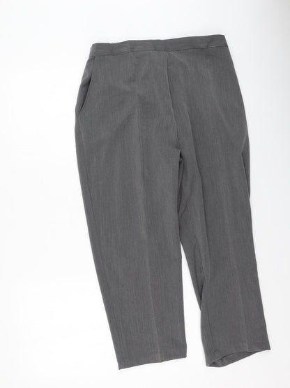 Womens UK Size 20 Preworn Regular Fit  Grey Trousers