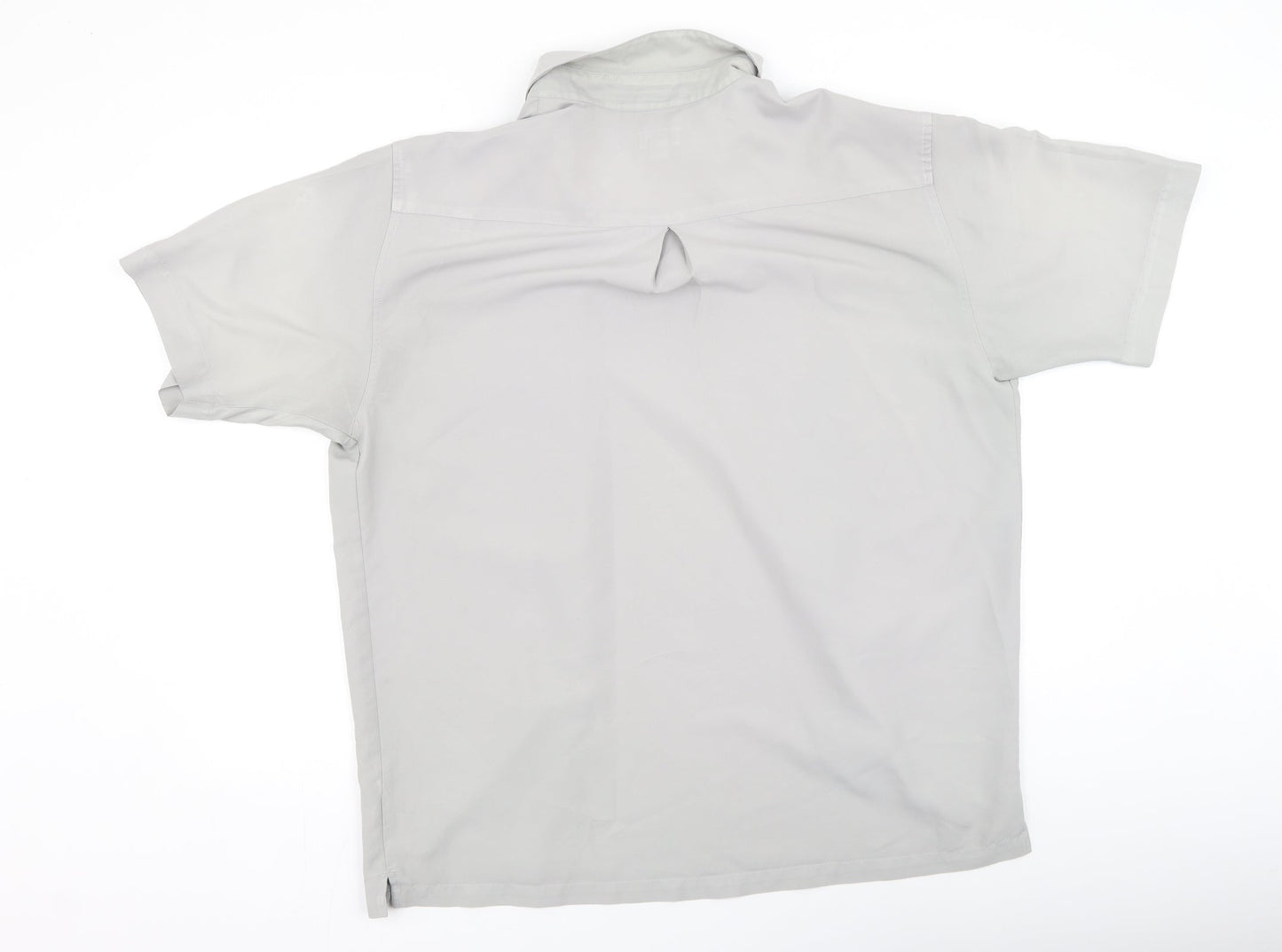 F&F Mens Grey  Polyester  Button-Up Size L Collared