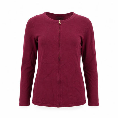 Womens UK Size 12 M&Co Purple Full Zip Jumper
