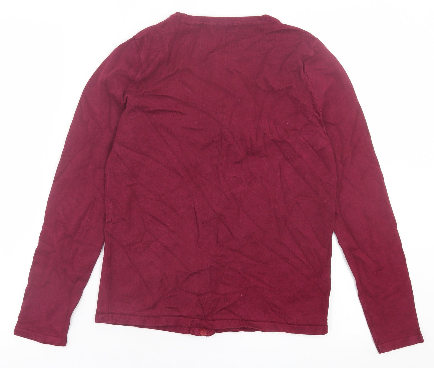 Womens UK Size 12 M&Co Purple Full Zip Jumper