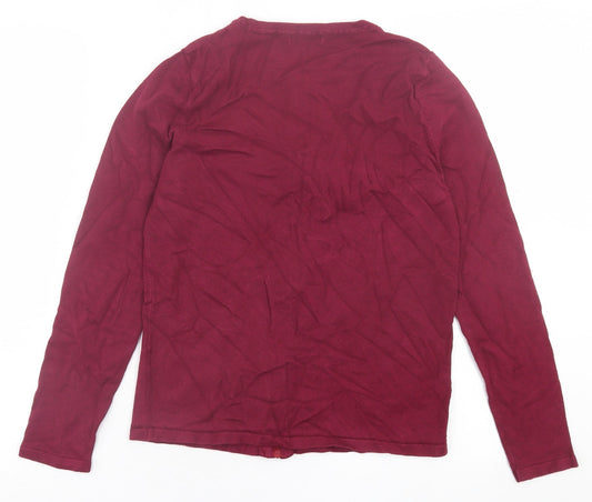 Womens UK Size 12 M&Co Purple Full Zip Jumper