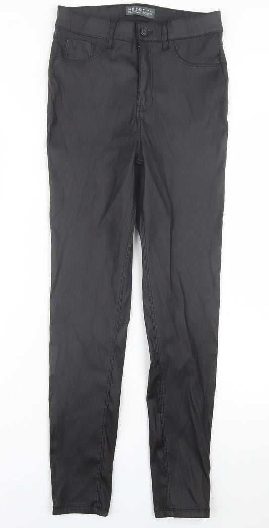 Denim & Co. Womens Black  Polyester Skinny Jeans Size 10 L28 in Regular Button