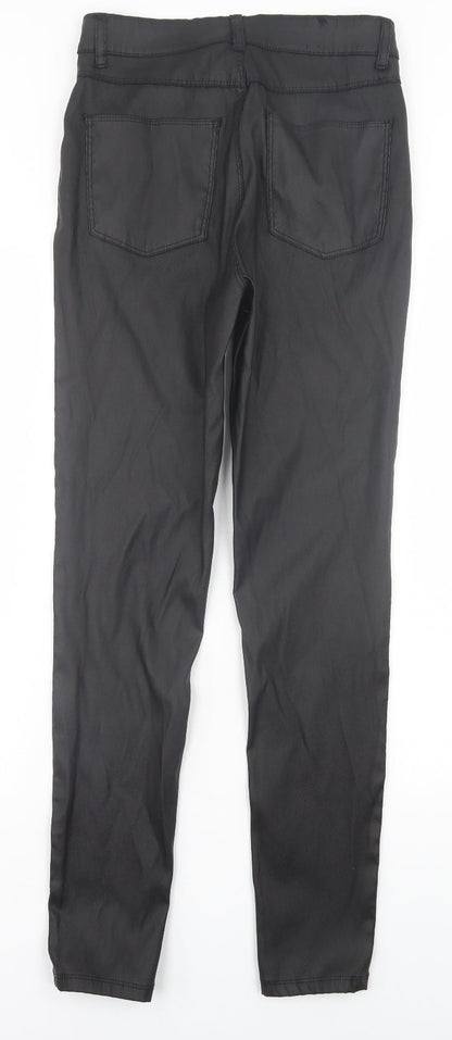 Denim & Co. Womens Black  Polyester Skinny Jeans Size 10 L28 in Regular Button