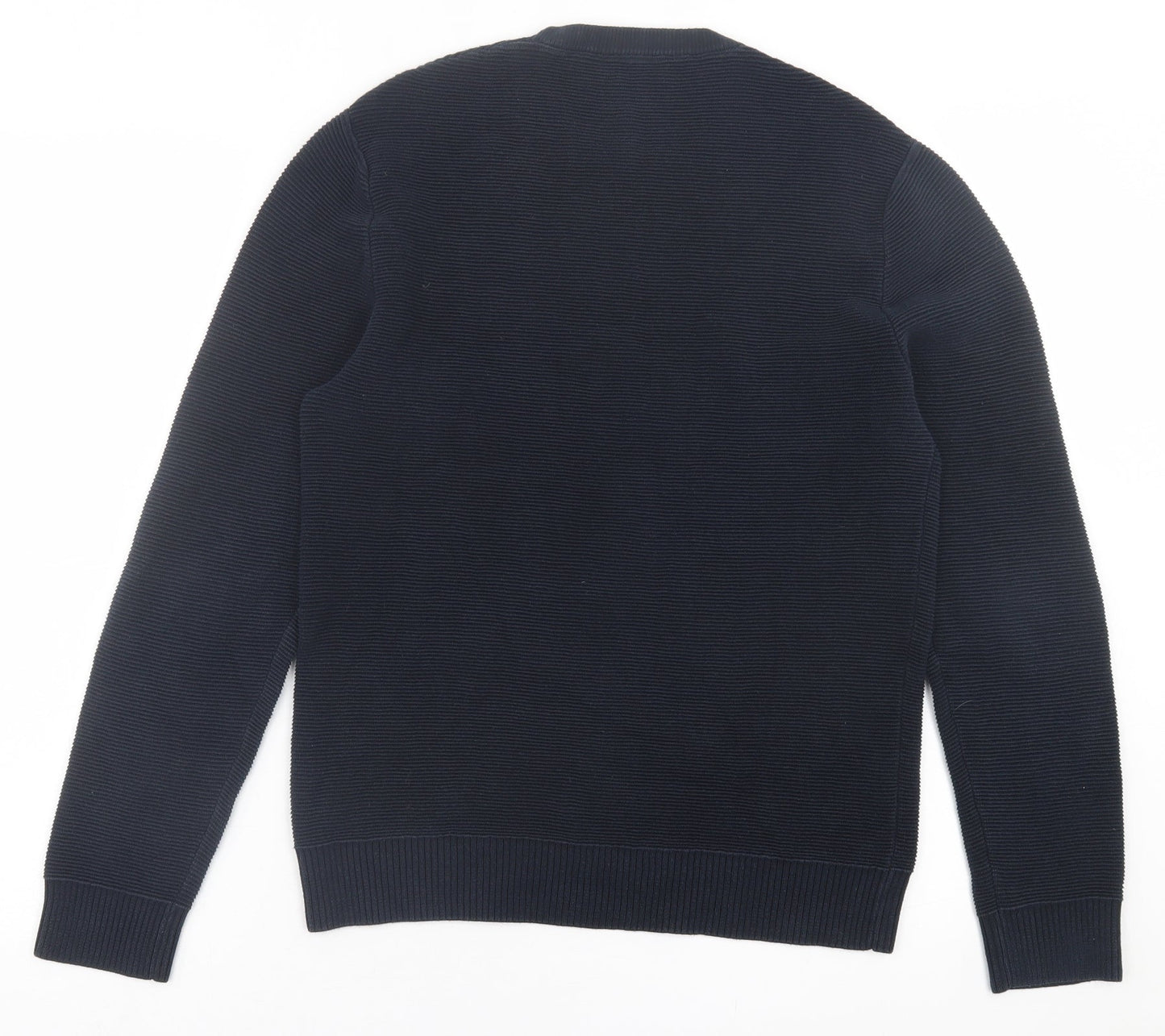 club manaco Mens Blue Crew Neck  Cotton Pullover Jumper Size XS