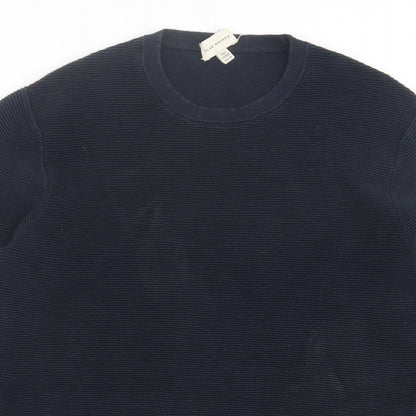 club manaco Mens Blue Crew Neck  Cotton Pullover Jumper Size XS