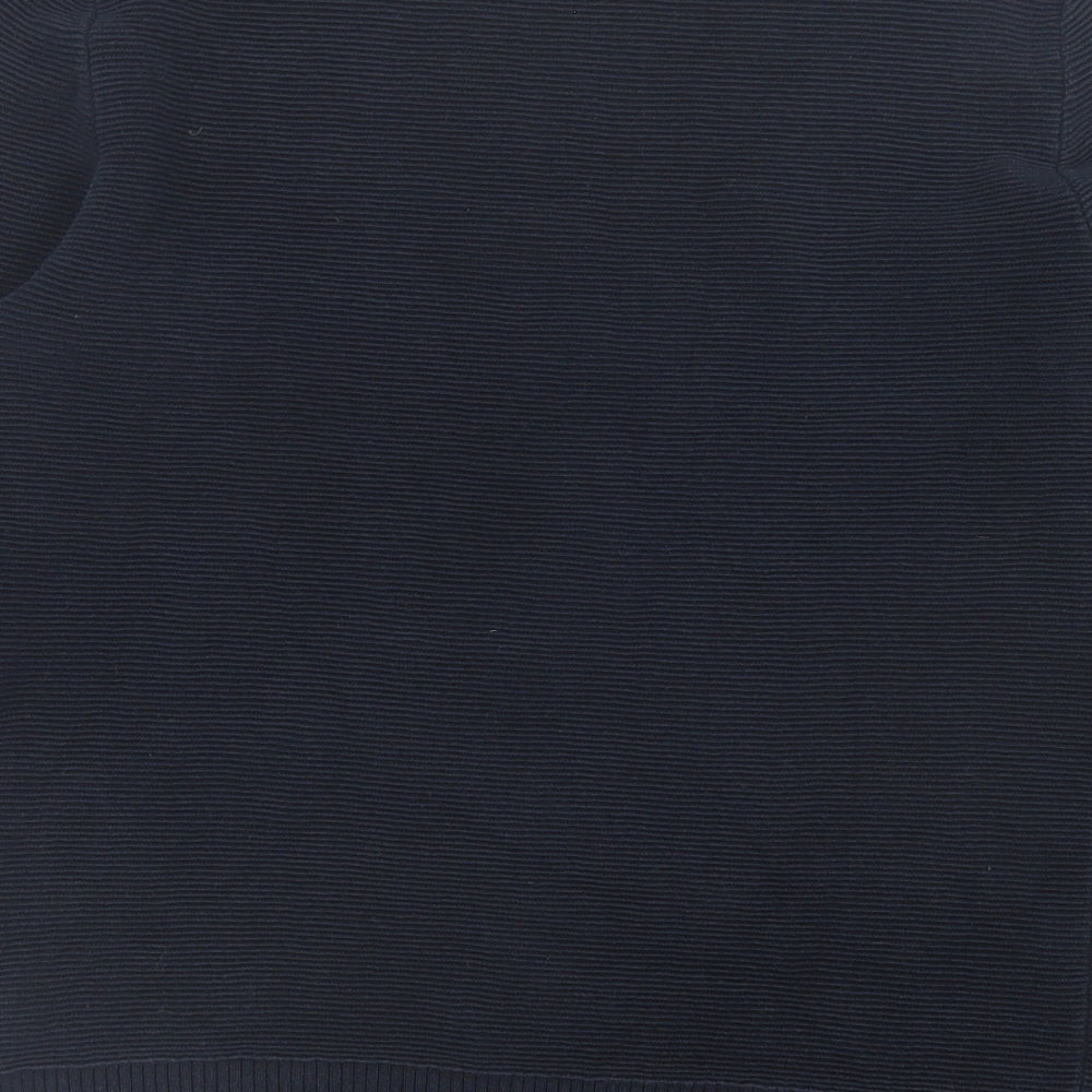 club manaco Mens Blue Crew Neck  Cotton Pullover Jumper Size XS