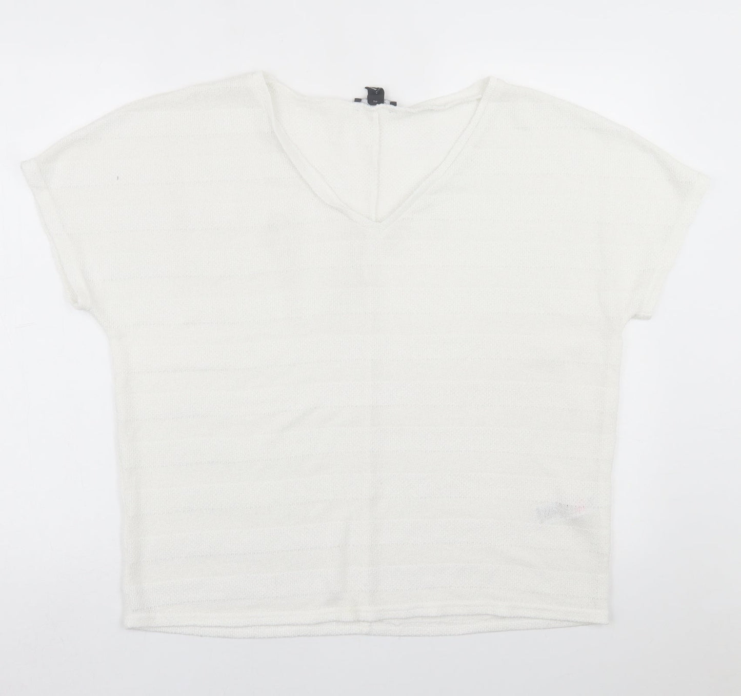 Womens UK Size L New Look White Pullover Jumper