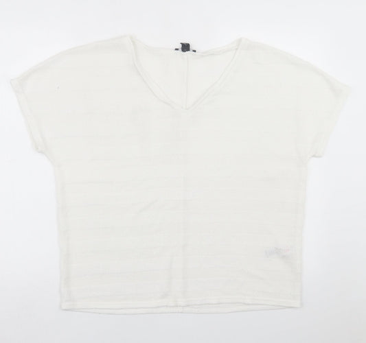 Womens UK Size L New Look White Pullover Jumper