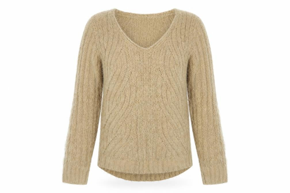 Womens UK Size M Marks and Spencer Beige Pullover Jumper