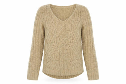 Womens UK Size M Marks and Spencer Beige Pullover Jumper