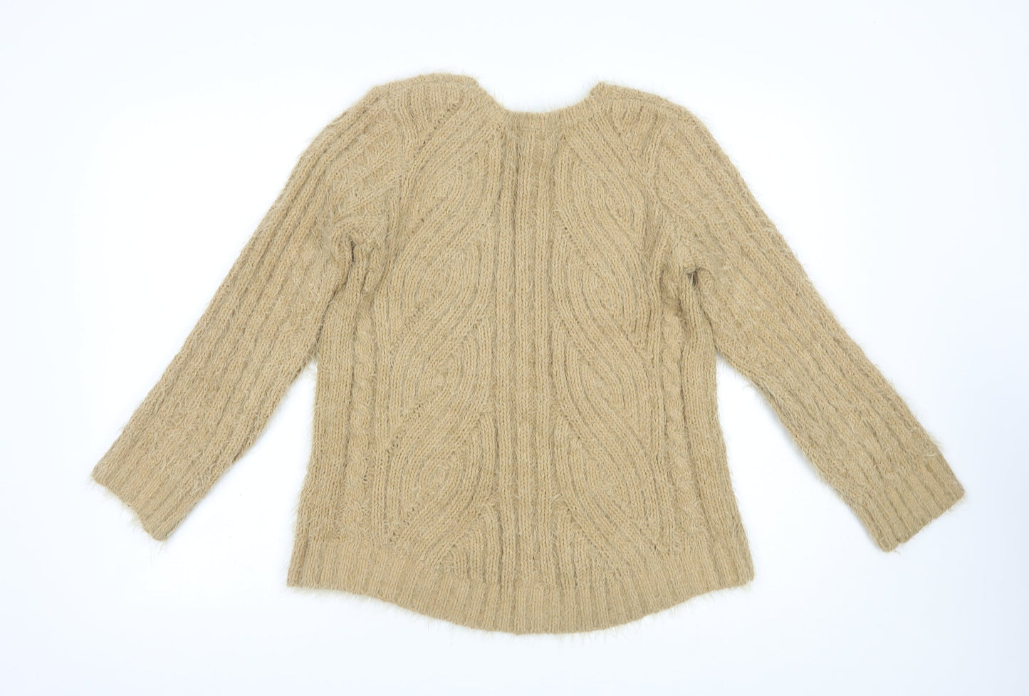 Womens UK Size M Marks and Spencer Beige Pullover Jumper