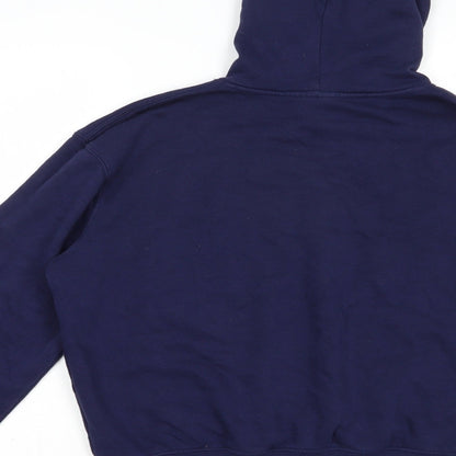 H&M Womens Blue  Cotton Pullover Hoodie Size XS  Pullover - Smile