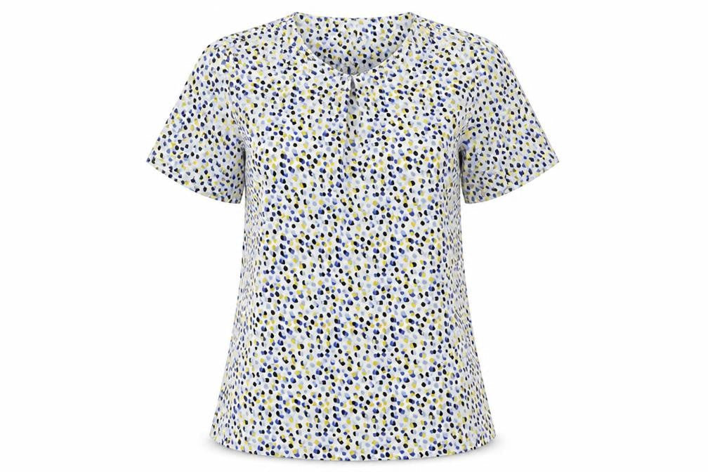 Womens UK Size 6 Vortex White Basic Blouse
