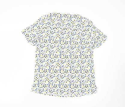 Womens UK Size 6 Vortex White Basic Blouse