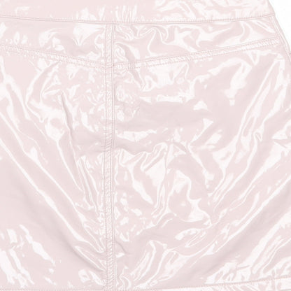 Denim Club Womens Pink  Polyurethane Mini Skirt Size 6   Lace Up