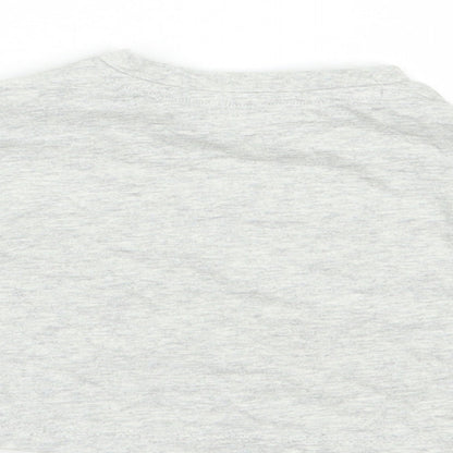 Mini Club Baby Grey  Cotton Pullover T-Shirt Size 0-3 Months Crew Neck Snap - Dino