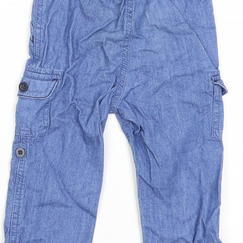 Baby Club Baby Blue  Cotton Jogger Jeans Size 12 Months  Drawstring