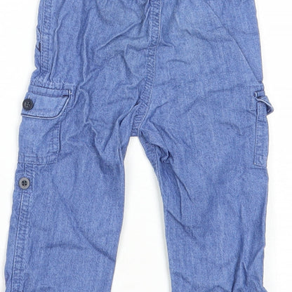 Baby Club Baby Blue  Cotton Jogger Jeans Size 12 Months  Drawstring