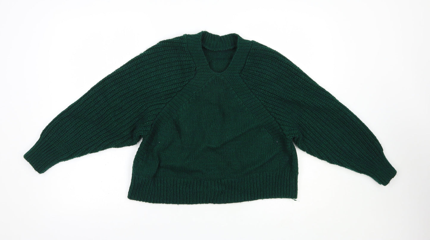 Womens UK Size S Topshop Green Pullover Jumper