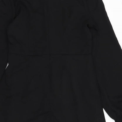 SheIn Womens Black  Polyester Fit & Flare  Size L  V-Neck Zip