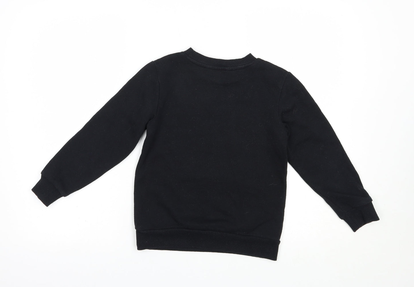 Very Girls Black  Cotton Pullover Sweatshirt Size 7 Years  Pullover - Christmas North Pole