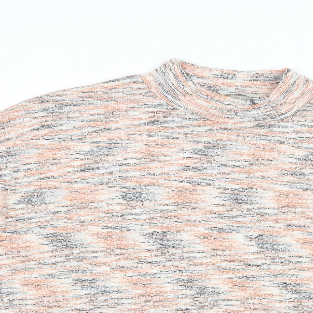 George Womens Orange Mock Neck  Polyester Pullover Jumper Size 18