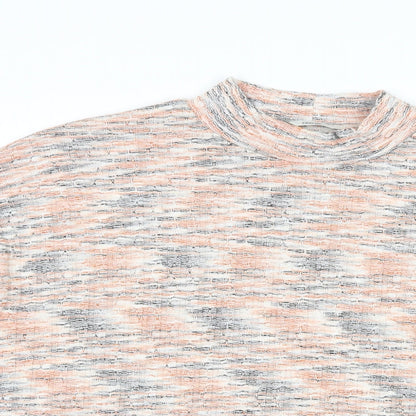 George Womens Orange Mock Neck  Polyester Pullover Jumper Size 18