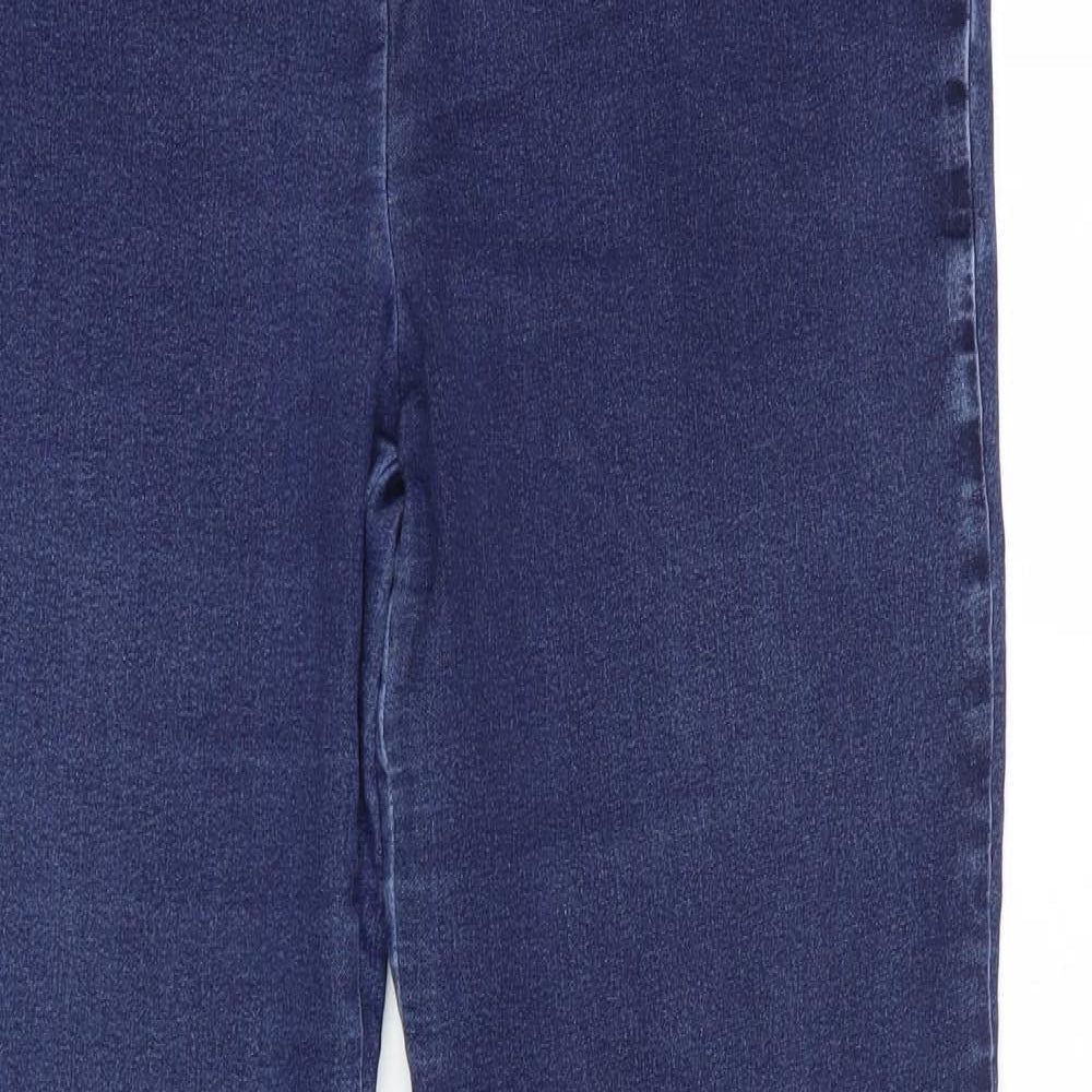 No2moro Womens Blue  Cotton Skinny Jeans Size 12 L29 in Regular Zip