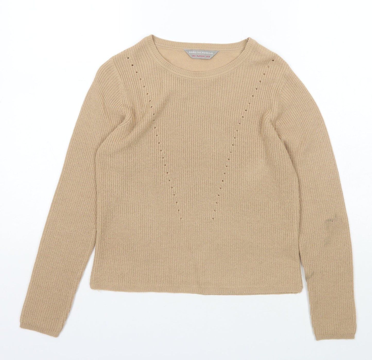Womens UK Size 6 Dorothy Perkins Brown Pullover Jumper