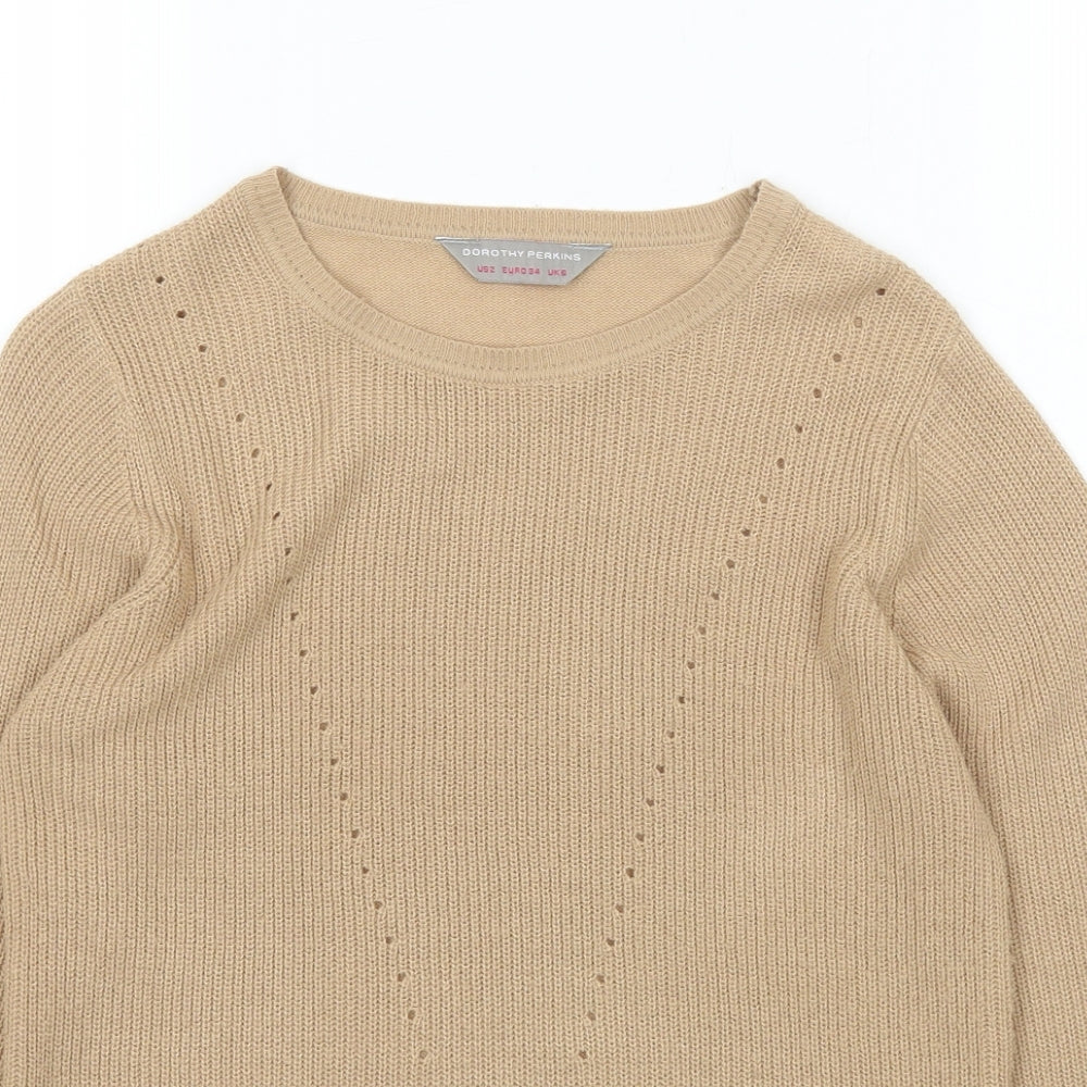 Womens UK Size 6 Dorothy Perkins Brown Pullover Jumper
