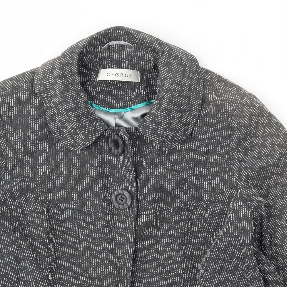 George Womens Grey   Jacket Blazer Size 12  Buckle