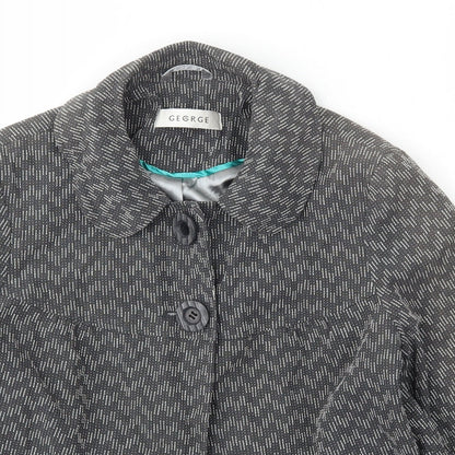 George Womens Grey   Jacket Blazer Size 12  Buckle
