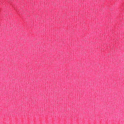 George Womens Pink Boat Neck  Polyester Pullover Jumper Size S